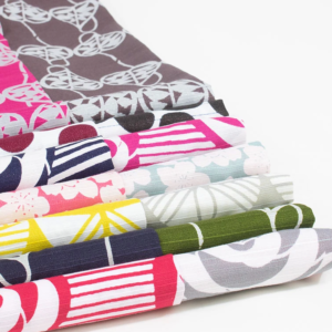 Handmade Furoshiki cloth: Reversible Sakura 1940’s design green/pink