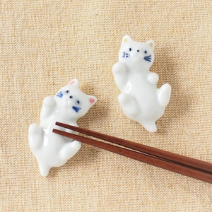 Mino ware: Cat Chopsticks rest Pink