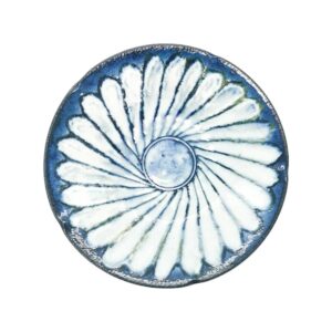 Mino ware Deep Plate 22.3cm: Kohiki Flower