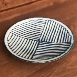 Mino ware Plate 16.5cm: Kohiki Stripe