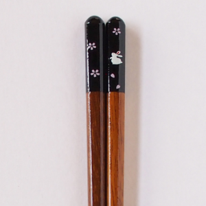 Wakasa lacquered chopsticks: Rabbit black