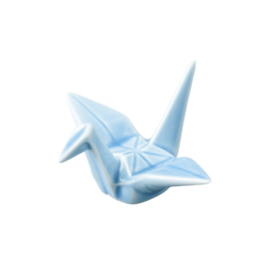 Mino ware: Origami crane Light blue