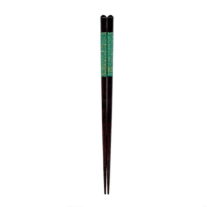 Wakasa lacquered chopsticks: Shima ori Green