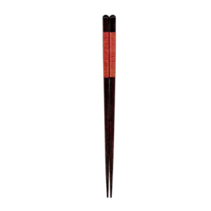 Wakasa lacquered chopsticks: Shima ori Red