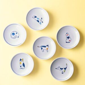 Arita ware plate 10,5cm: Neko Cat Light Orange