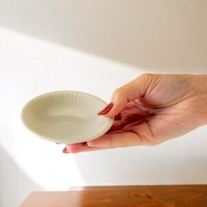 Mino ware Plate 9.5cm: Roka White