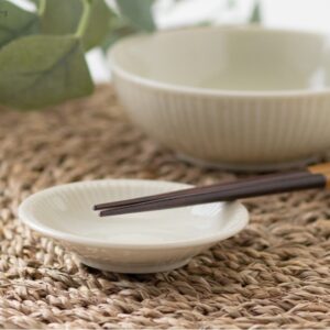 Mino ware Plate 9.5cm: Roka White