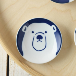 Mino ware Plate 9.3cm: Kuma Bear