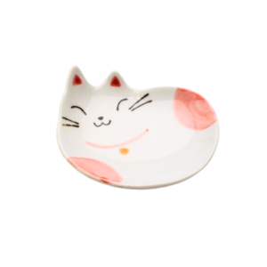 Cat plate: Mikeneko red 8cm