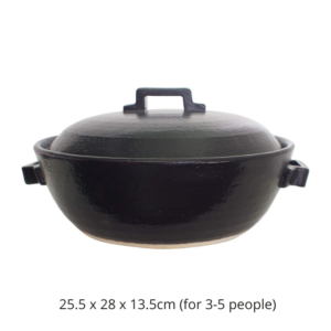 PRE ORDER: Elegant Banko-ware Donabe Black 25.5cm