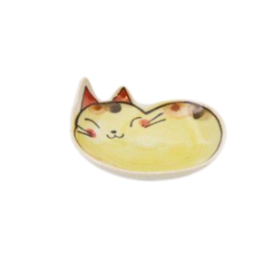 Cat plate: Ironeko yellow 8cm