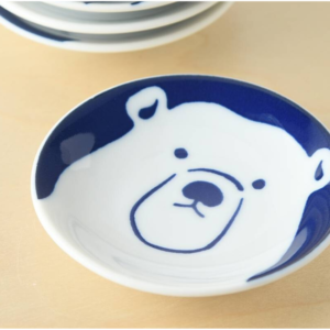 Mino ware Plate 9.3cm: Kuma Bear