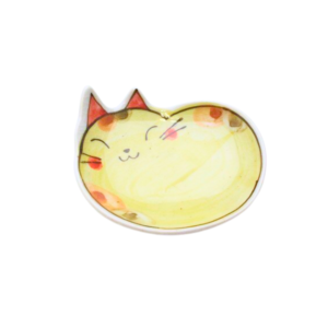 Cat plate: Ironeko yellow 8cm