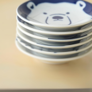 Mino ware Plate 9.3cm: Kuma Bear