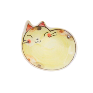 Cat plate: Ironeko yellow 8cm