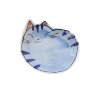 Cat plate: Ironeko Blue 8cm