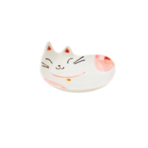 Cat plate: Mikeneko red 8cm