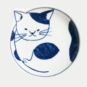 Hasami ware: Cat bowl Buchi 14cm