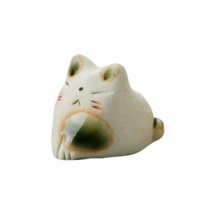 Incense stand: Mino ware Cat