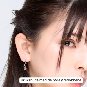 Tulipanøredobber/Tulip Earrings: Hvit/White (titanium post)