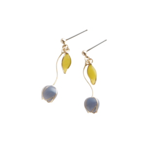 Pastell Tulipanøredobber/Pastel Tulip Earrings: Lilla/Purple (titanium post)