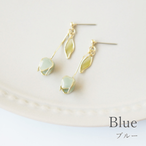 Pastell Tulipanøredobber/Pastel Tulip Earrings: Blå/Blue (titanium post)