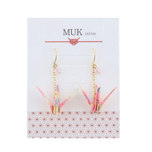 Øredobber/Earrings: Origami Tsuru Rosa/Pink