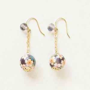 Øredobber/Earrings: Tensha Lilla/Purple