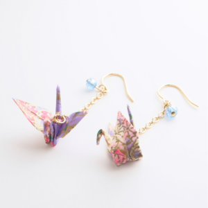 Øredobber/Earrings: Origami Tsuru Lilla/Purple