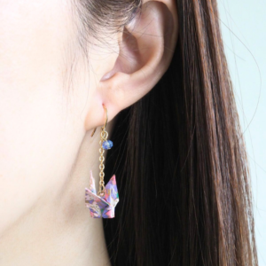 Øredobber/Earrings: Origami Tsuru Lilla/Purple