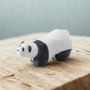 Mino ware: Panda chopsticks rest