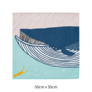 Handmade Furoshiki cloth: Katakata Whale