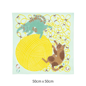 Handmade Furoshiki cloth: Katakata Neko