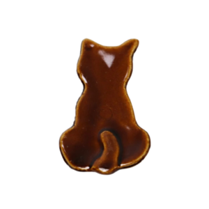 Brun katt spisepinneholder / Brown Cat Chopstick Rest