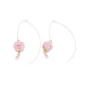 MIzuhiki motif øredobber/earrings: Rosa/Pink