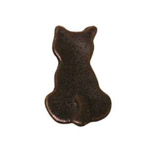 Brunsvart katt spisepinneholder / Dark Brown Cat Chopstick Rest