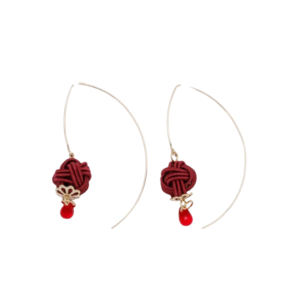MIzuhiki motif øredobber/earrings: Rød/Red