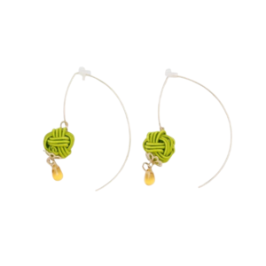 MIzuhiki motif øredobber/earrings: Grønn/Green