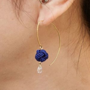 MIzuhiki motif øredobber/earrings: Blå/Blue