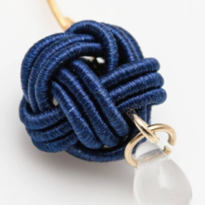 MIzuhiki motif øredobber/earrings: Blå/Blue